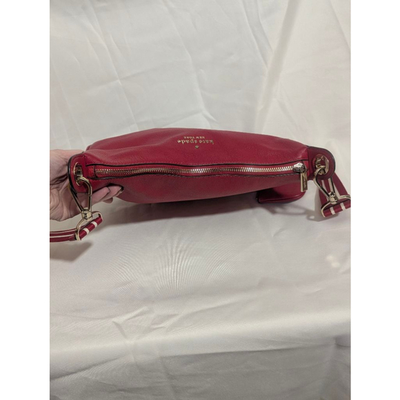 Kate Spade Rosie Large Red Crossbody Bag with Striped Strap K5807 - Picture 9 of 16